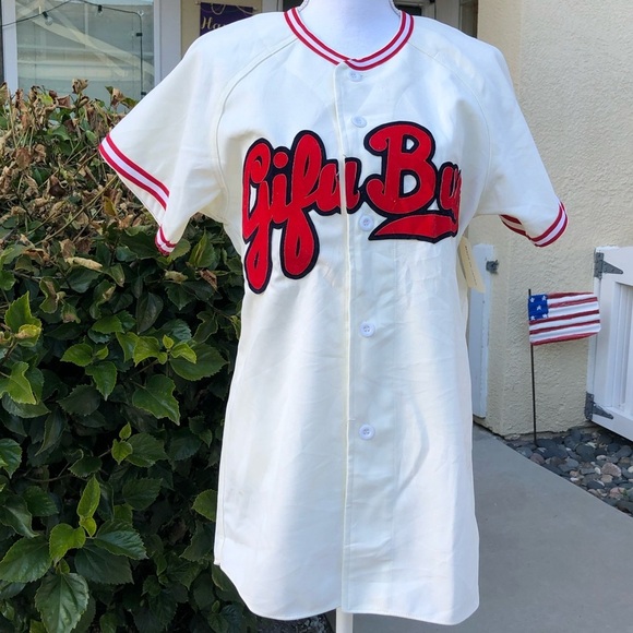 Vintage Japanese Baseball Jersey Gifu Bus Size Medium - Picture 1 of 12